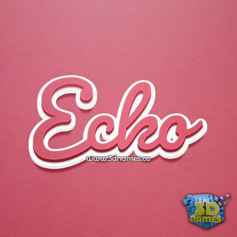 ecko in Red Scribble style - 3D name wallpaper