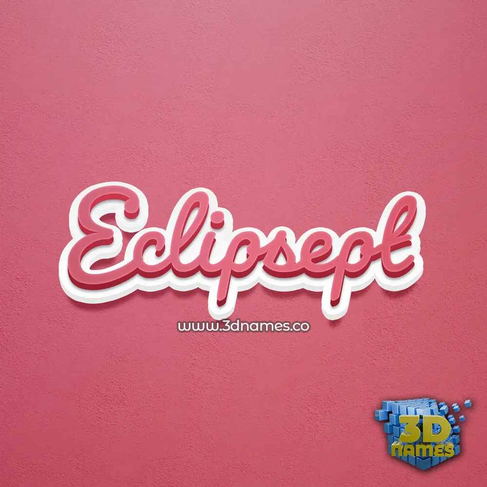 eclipsept in Red Scribble style - 3D name wallpaper