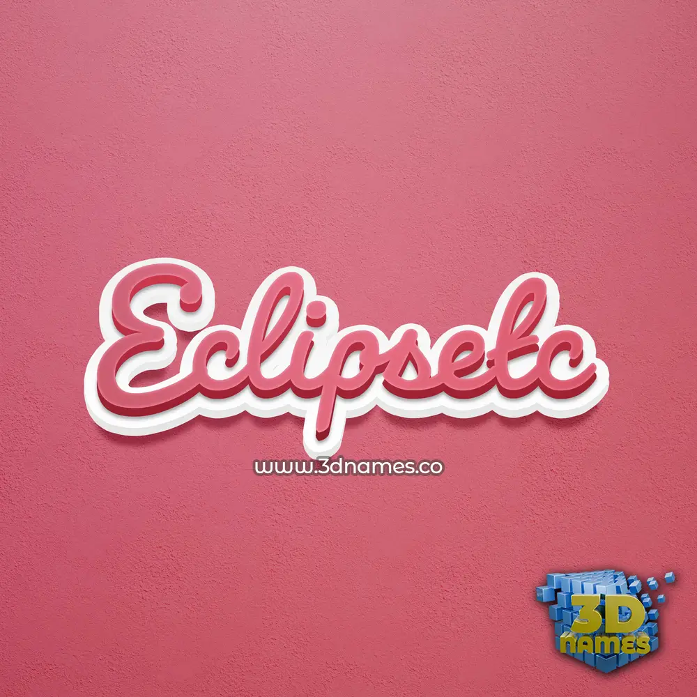 eclipsetc in Red Scribble style - 3D name wallpaper