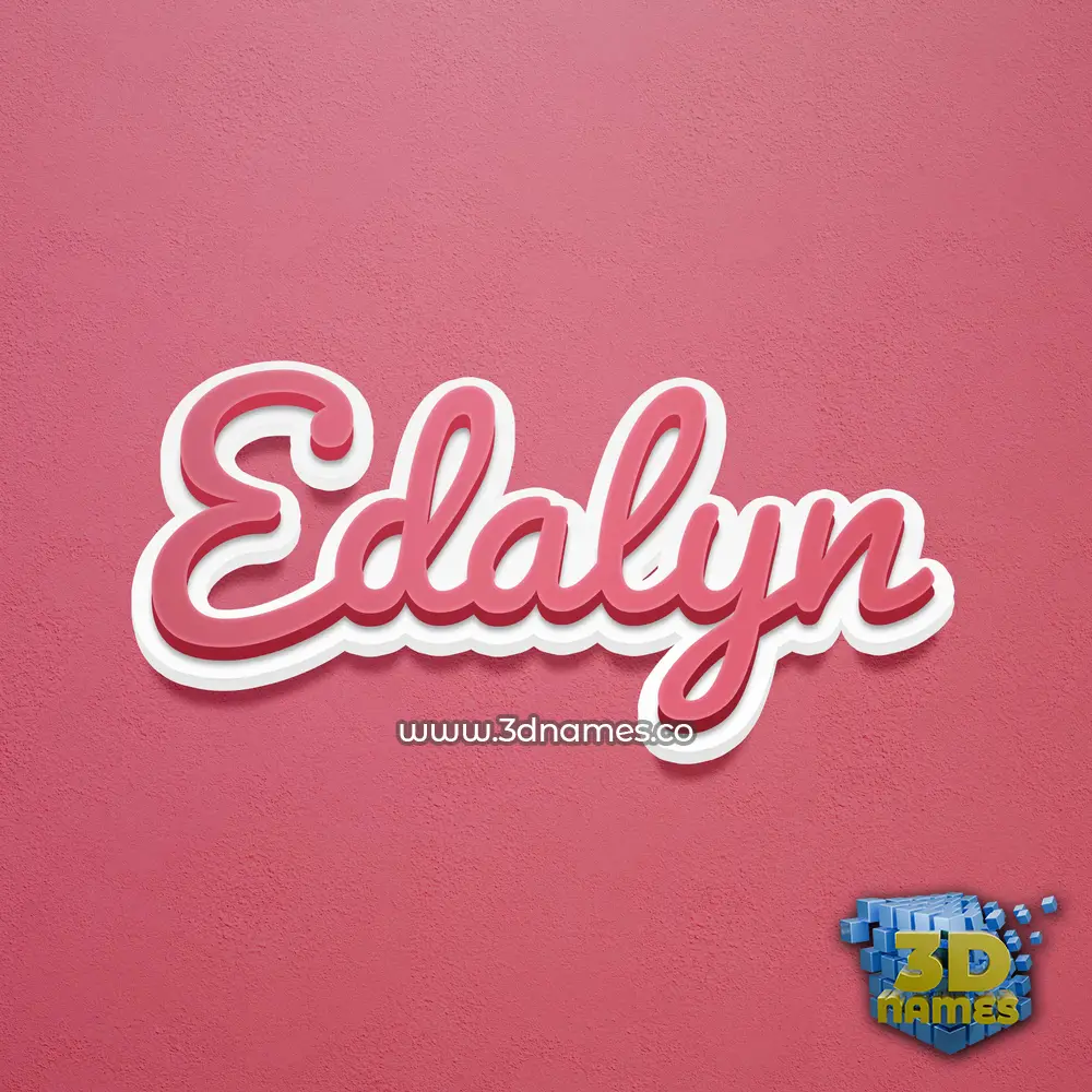 edalyn in Red Scribble style - 3D name wallpaper