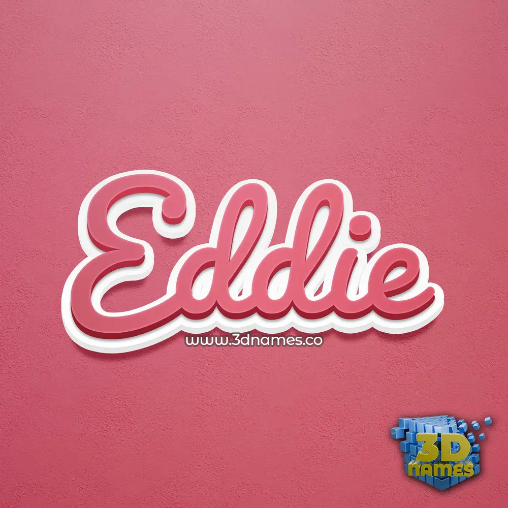 eddie in Red Scribble style - 3D name wallpaper