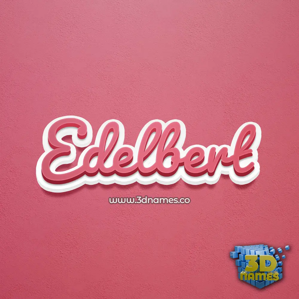 edelbert in Red Scribble style - 3D name wallpaper