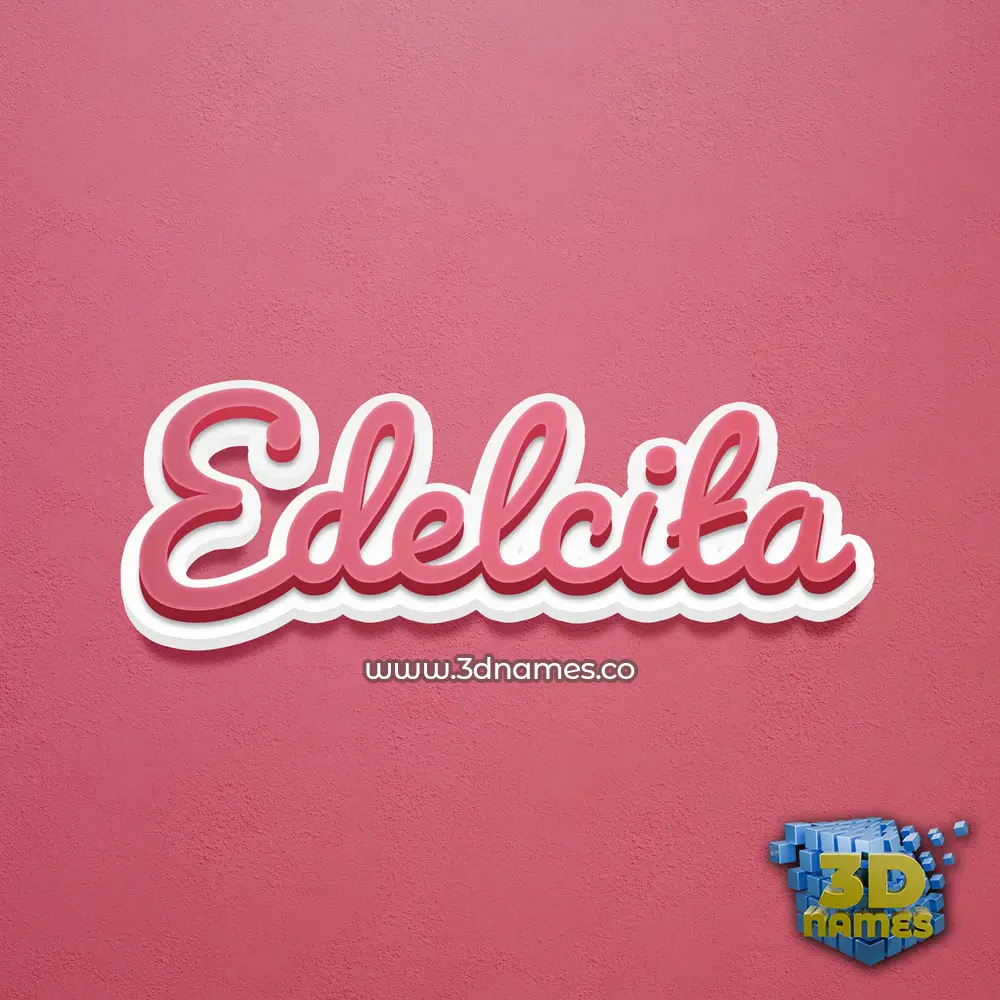 edelcita in Red Scribble style - 3D name wallpaper