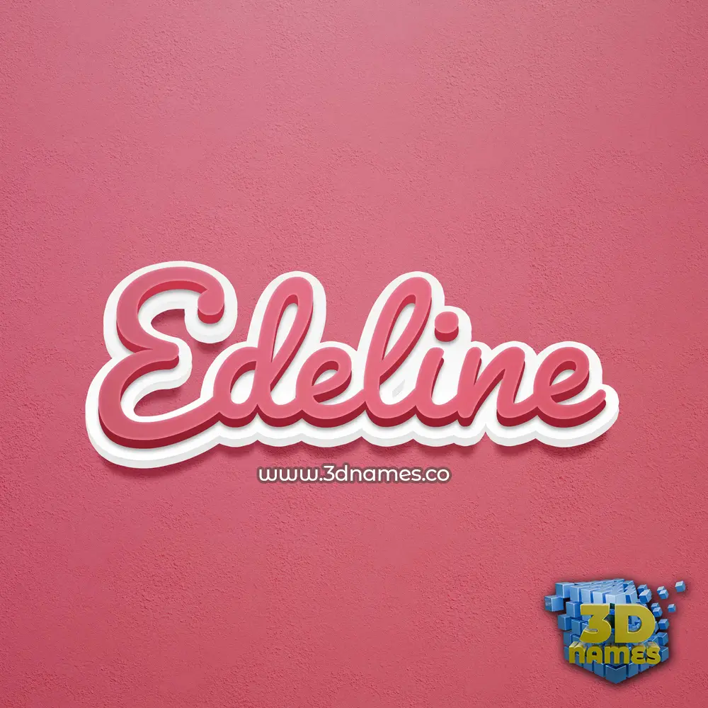 edeline in Red Scribble style - 3D name wallpaper