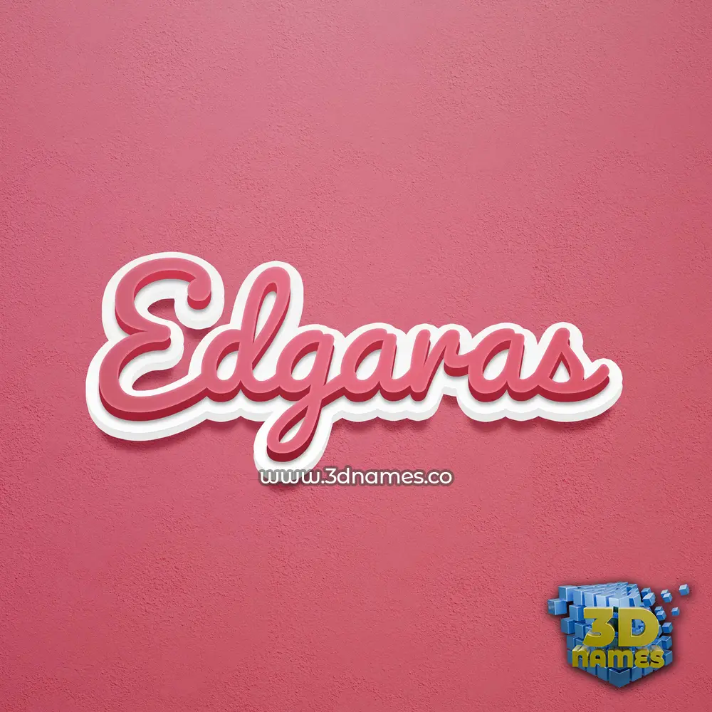 edgaras in Red Scribble style - 3D name wallpaper