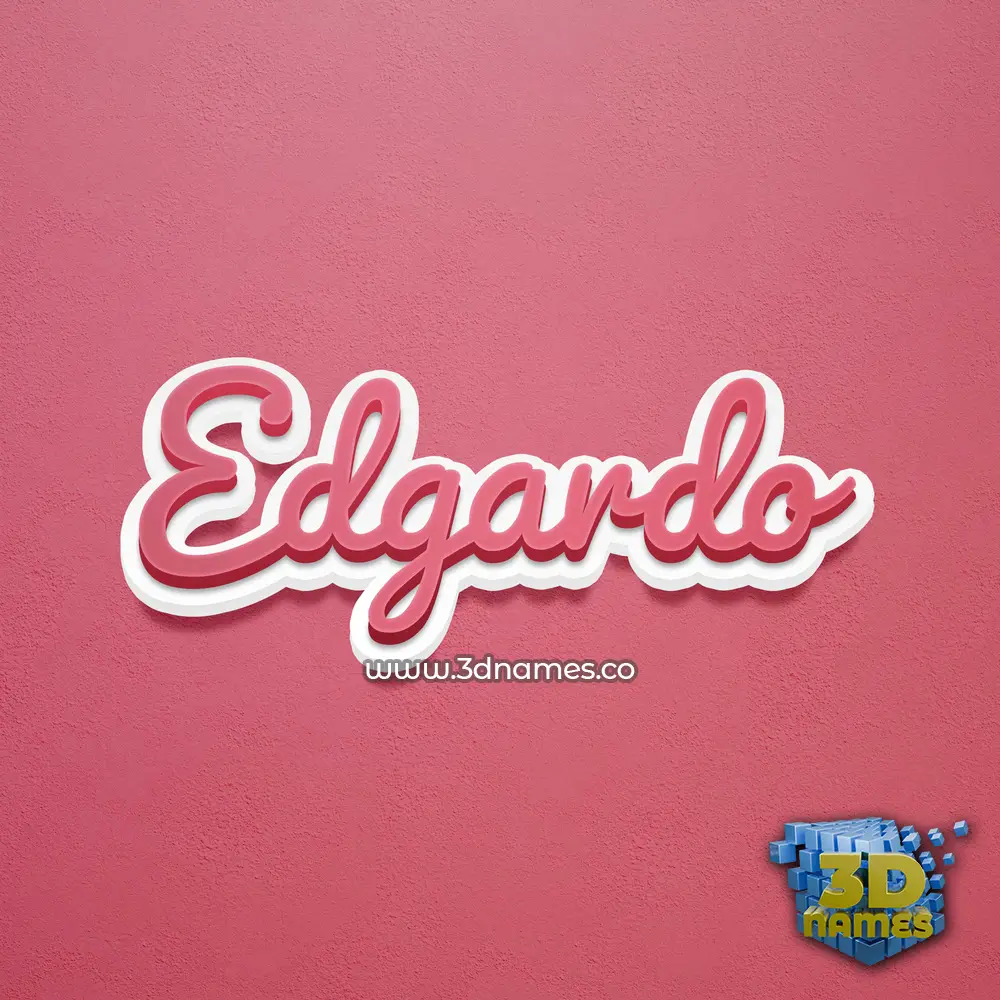 edgardo in Red Scribble style - 3D name wallpaper
