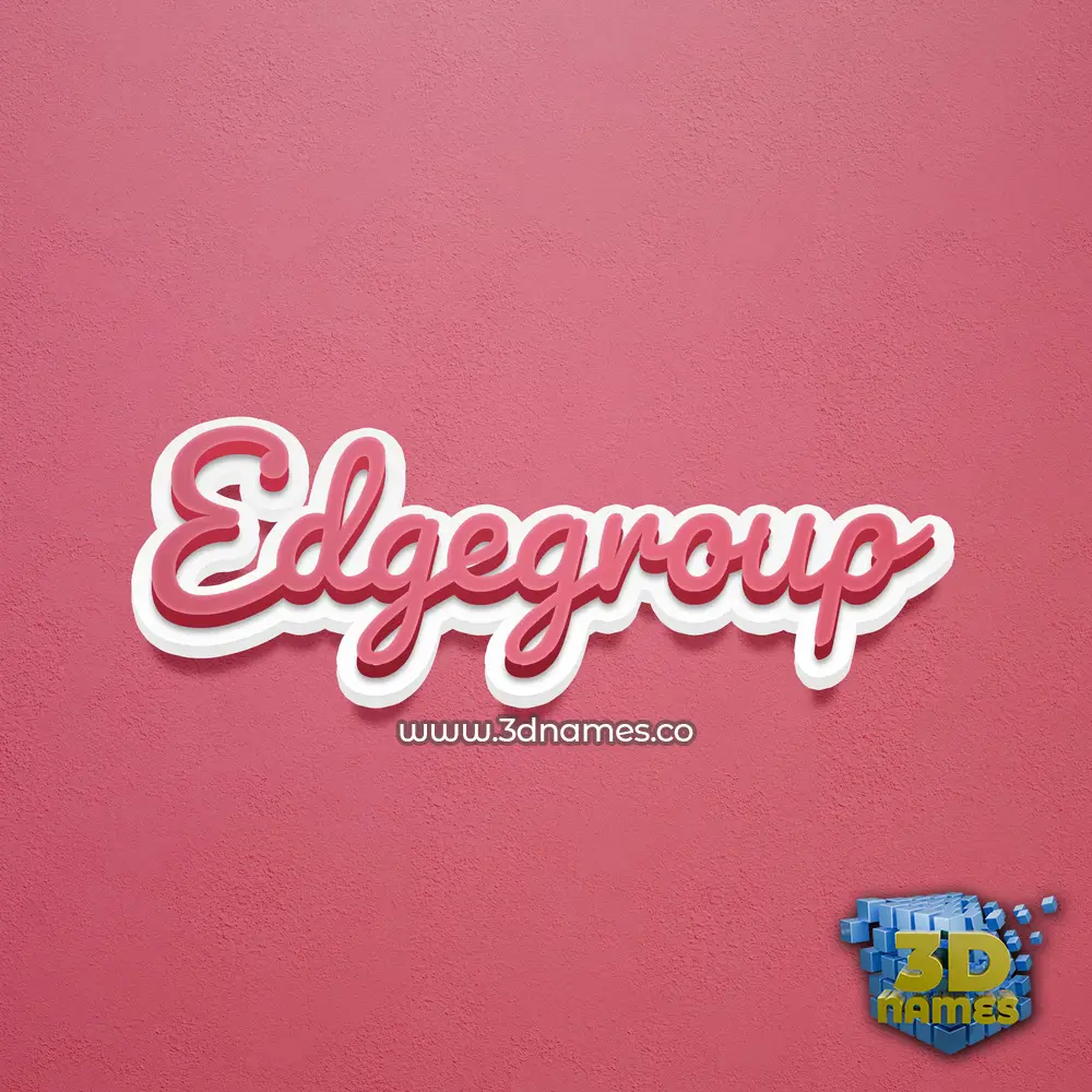 edgegroup in Red Scribble style - 3D name wallpaper