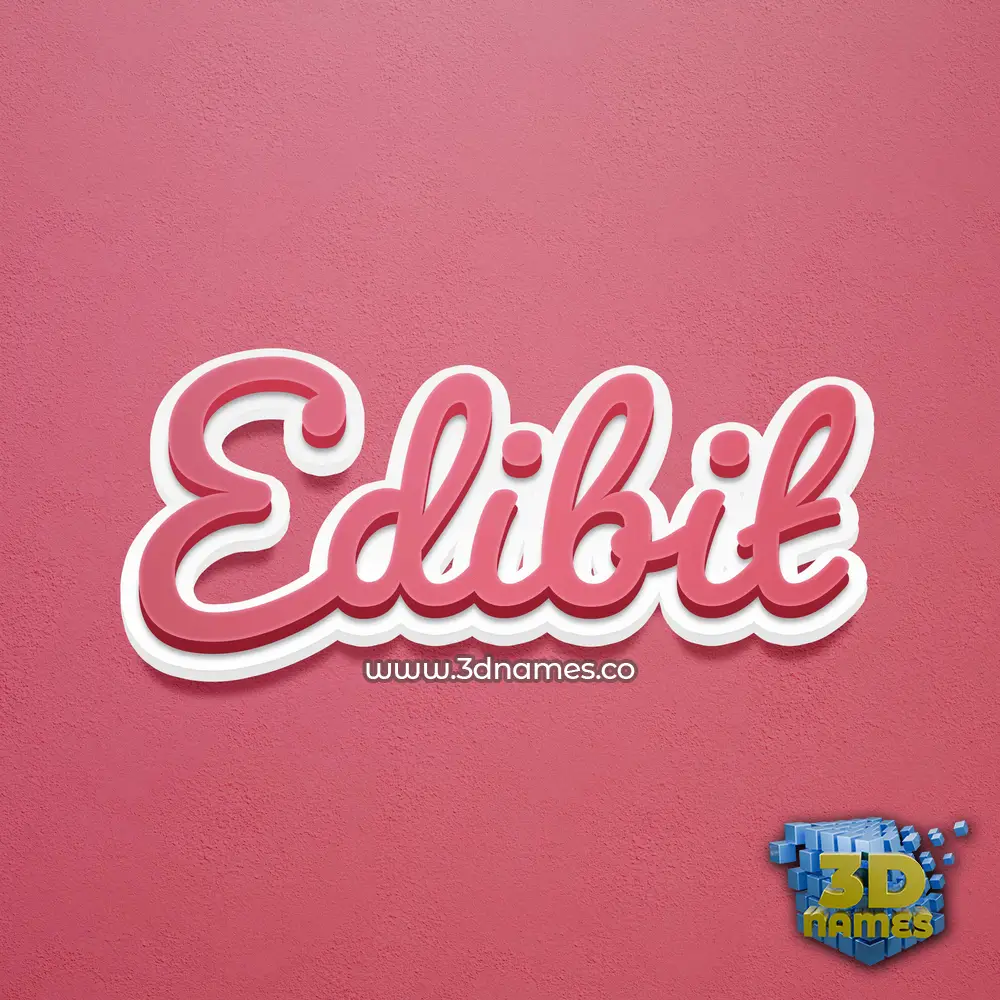 edibit in Red Scribble style - 3D name wallpaper