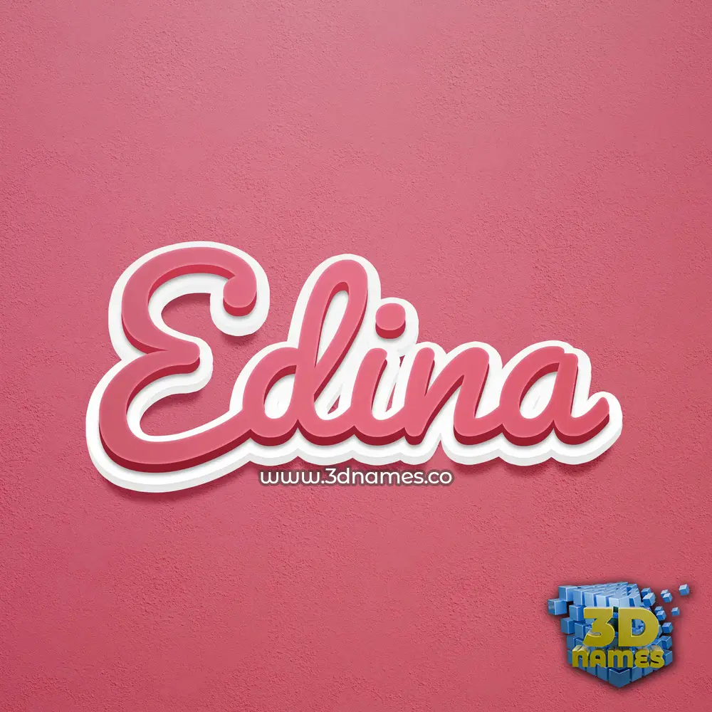 edina in Red Scribble style - 3D name wallpaper