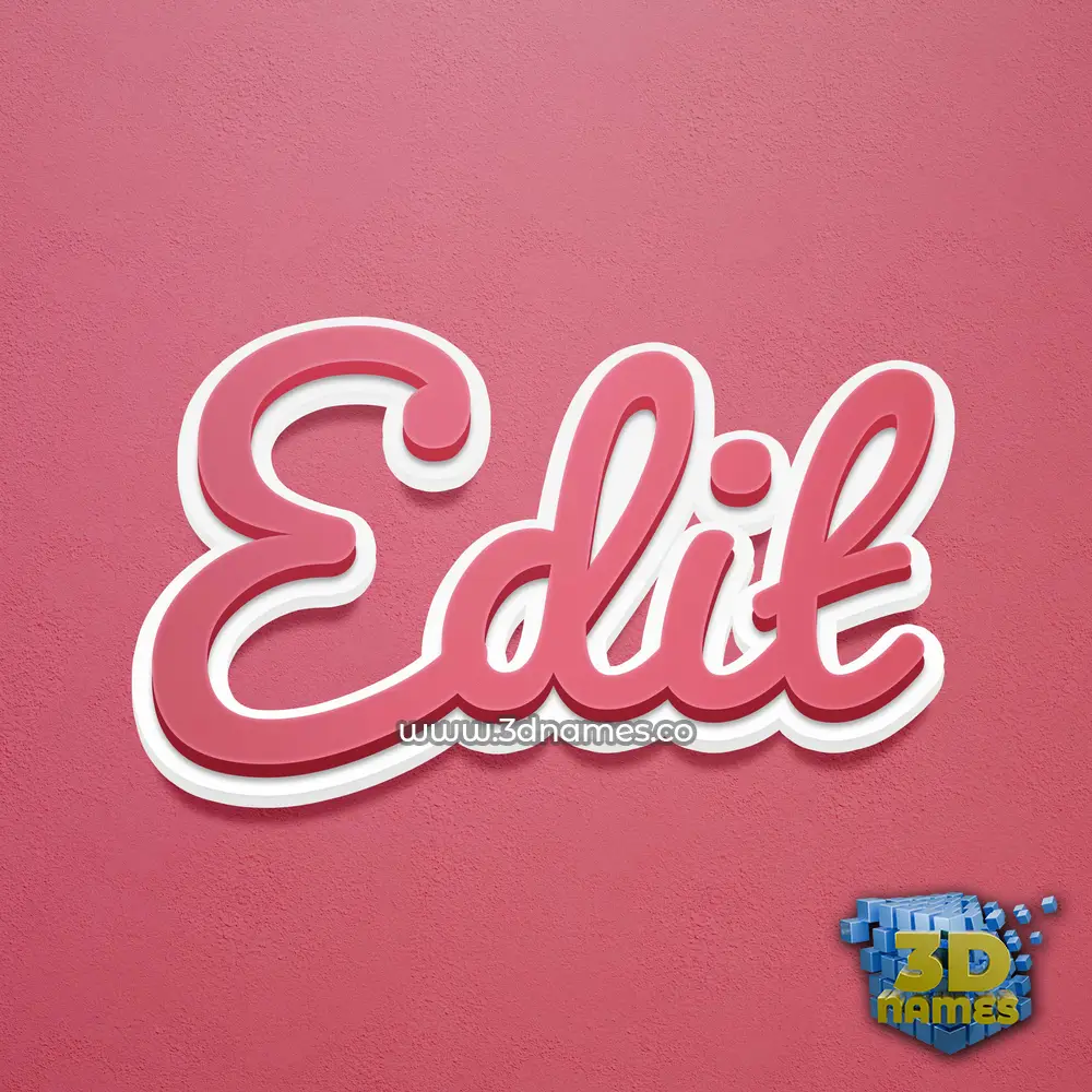 edit in Red Scribble style - 3D name wallpaper