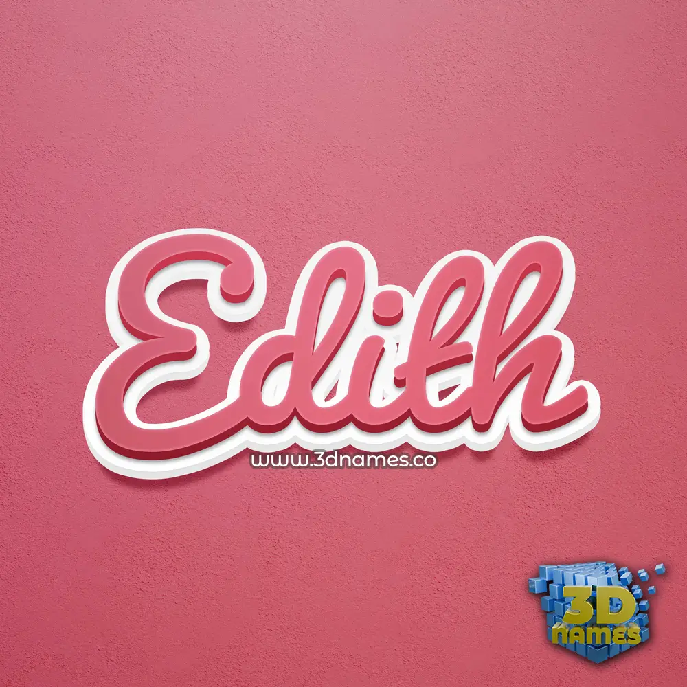 edith in Red Scribble style - 3D name wallpaper