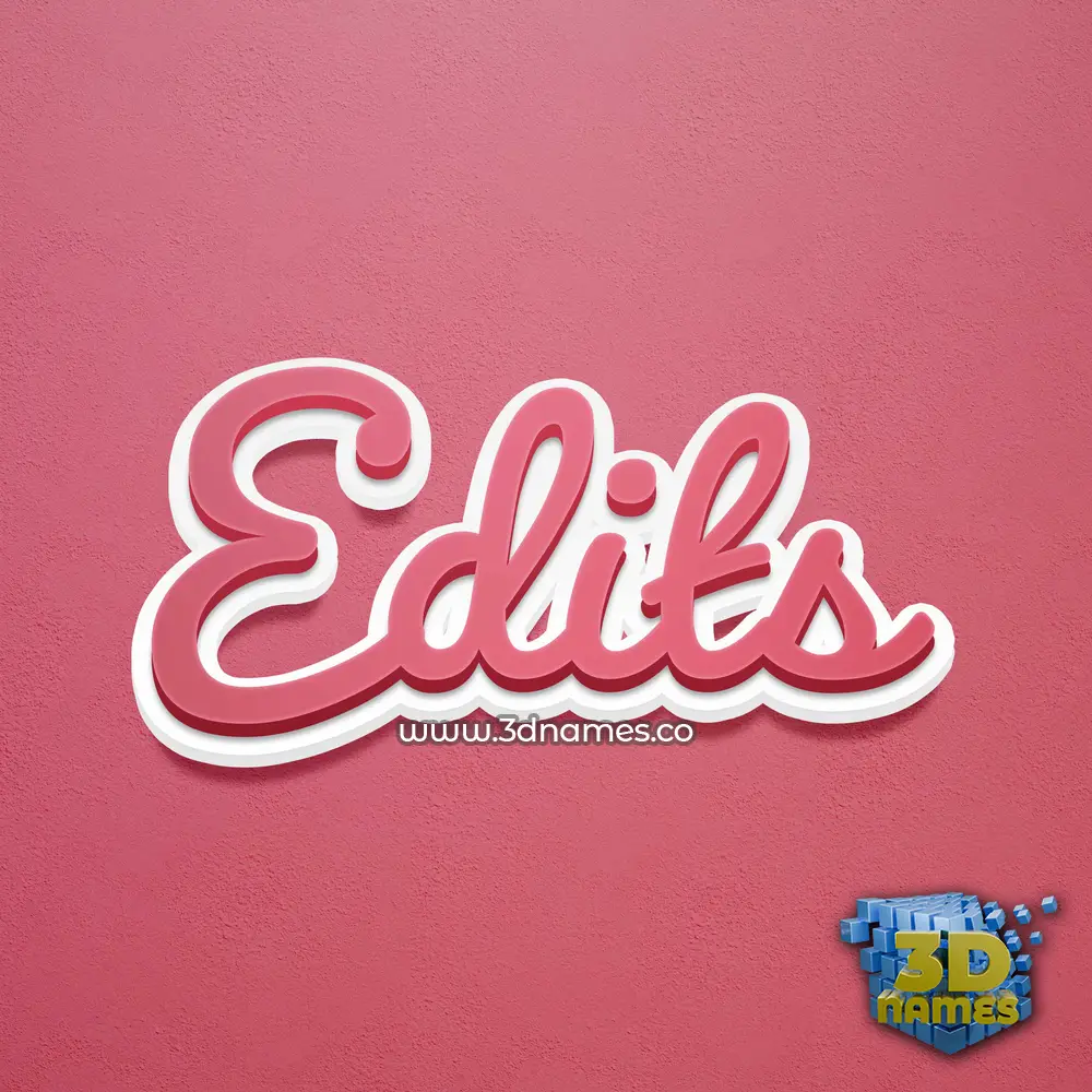 edits in Red Scribble style - 3D name wallpaper