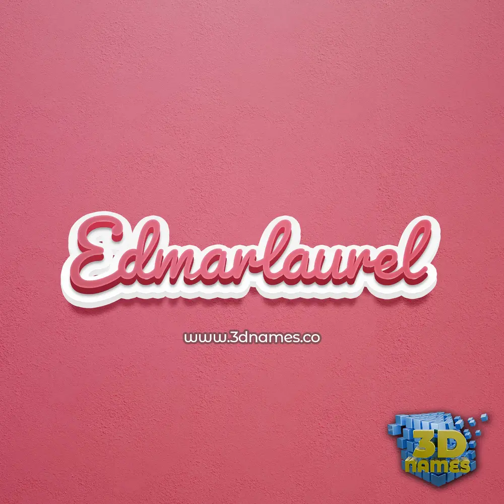 edmarlaurel in Red Scribble style - 3D name wallpaper