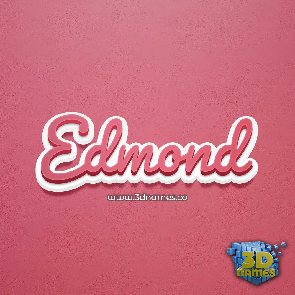 edmond in Red Scribble style - 3D name wallpaper