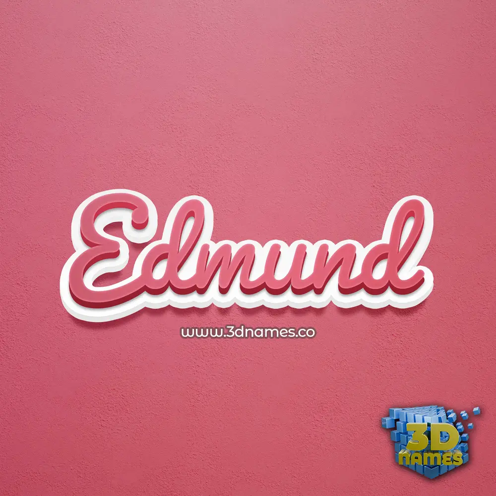 edmund in Red Scribble style - 3D name wallpaper