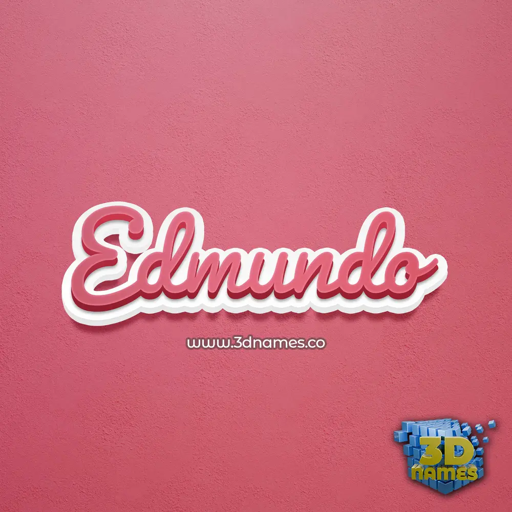 edmundo in Red Scribble style - 3D name wallpaper