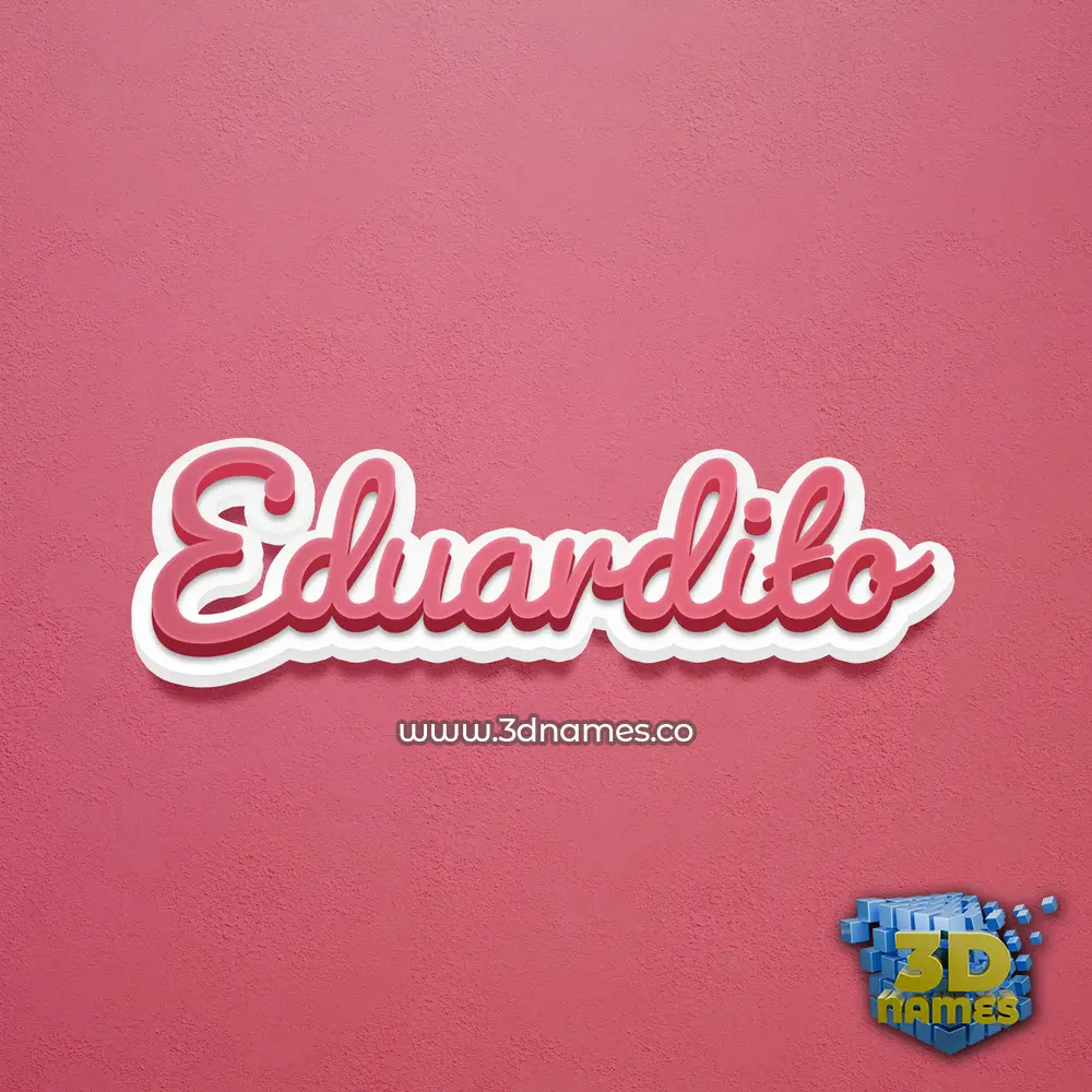 eduardito in Red Scribble style - 3D name wallpaper
