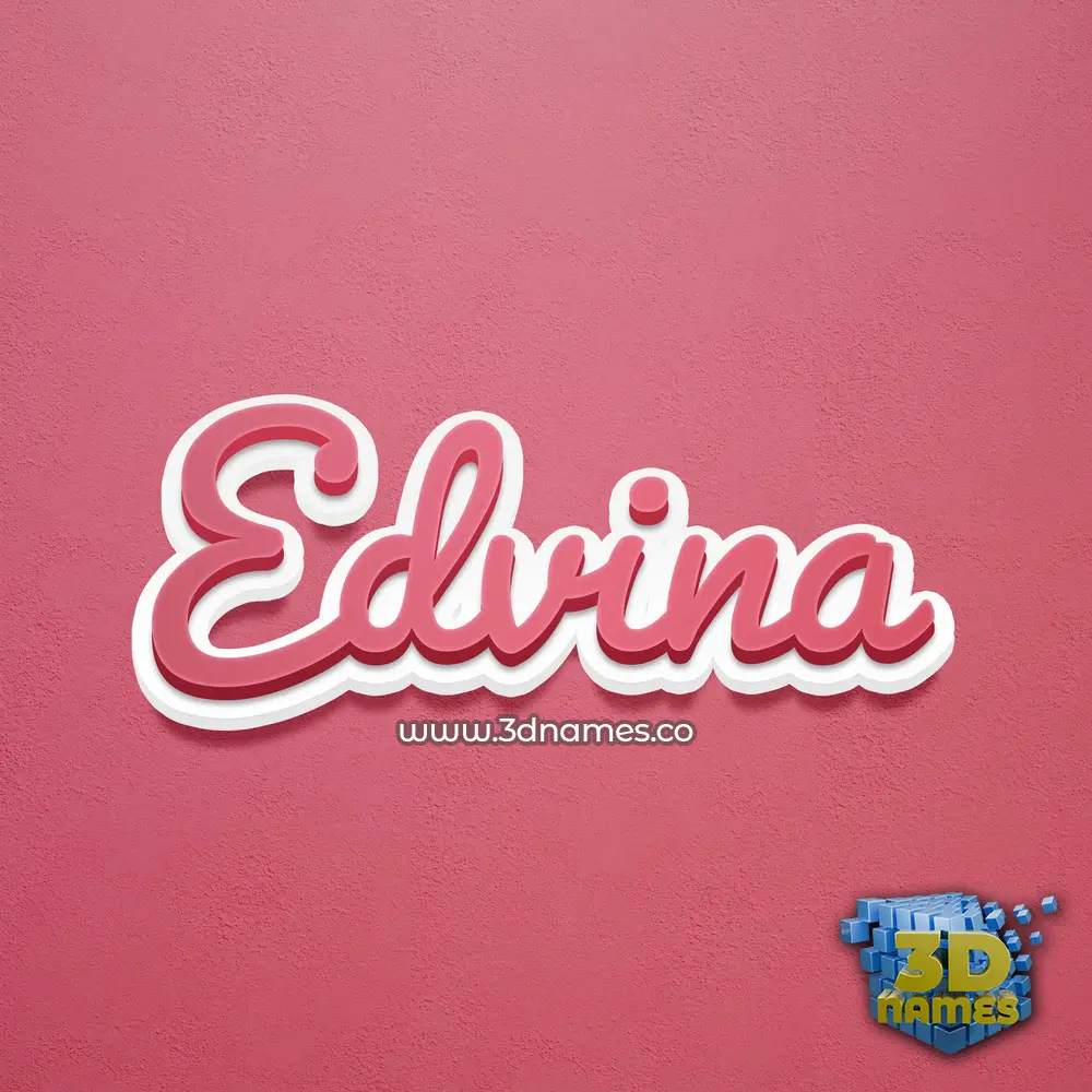 edvina in Red Scribble style - 3D name wallpaper