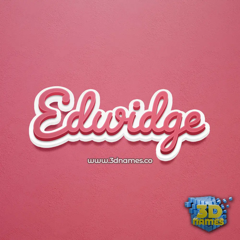 edwidge in Red Scribble style - 3D name wallpaper