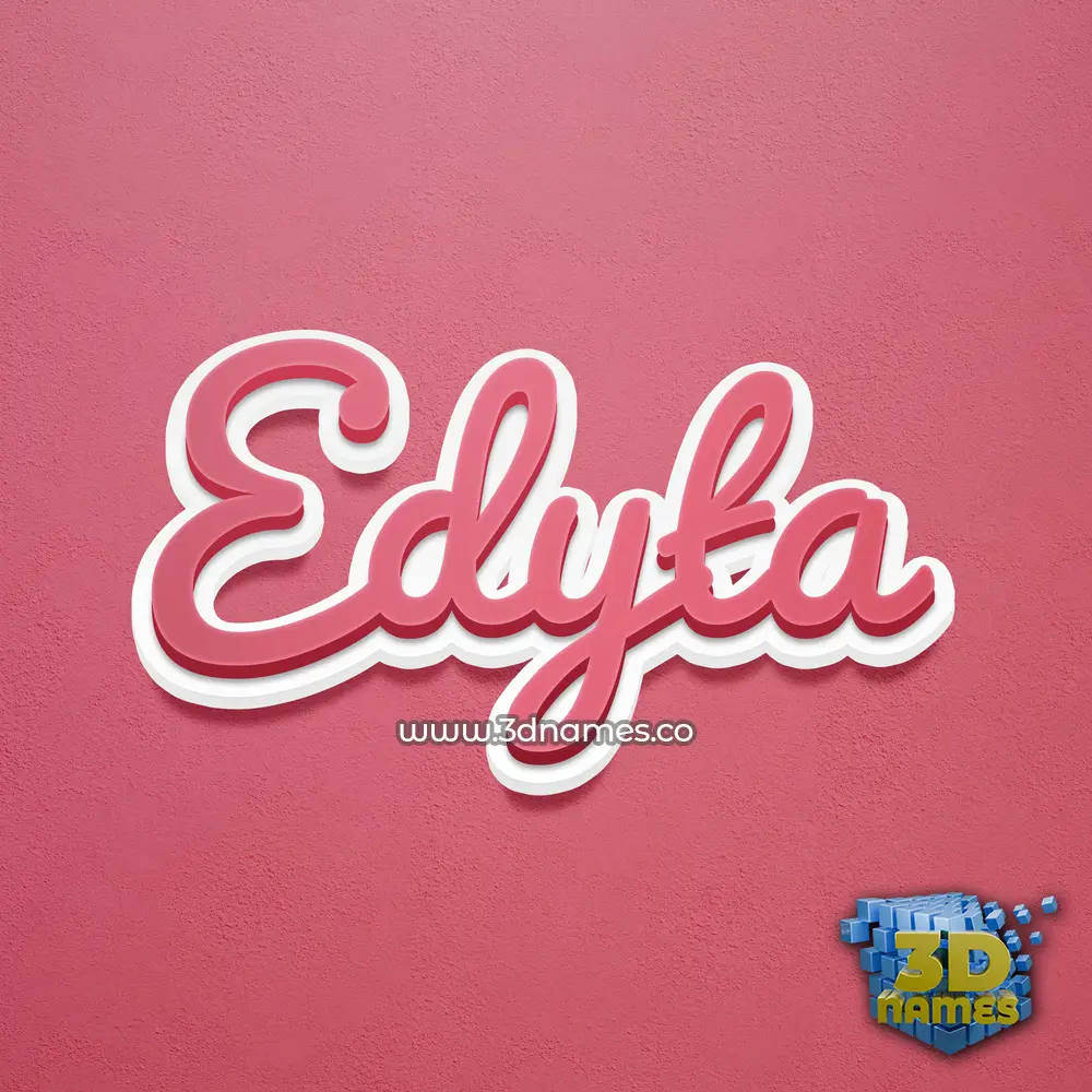 edyta in Red Scribble style - 3D name wallpaper