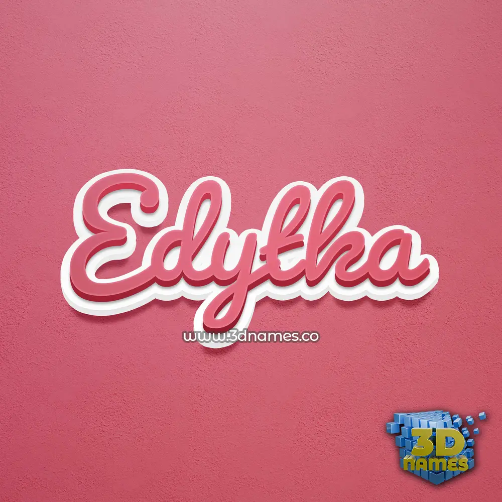 edytka in Red Scribble style - 3D name wallpaper