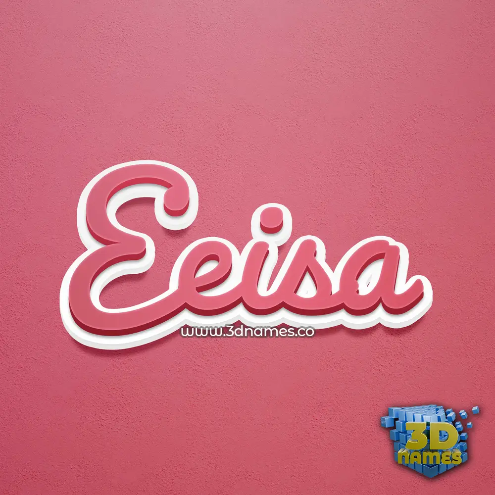 eeisa in Red Scribble style - 3D name wallpaper