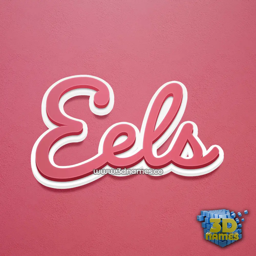 eels in Red Scribble style - 3D name wallpaper