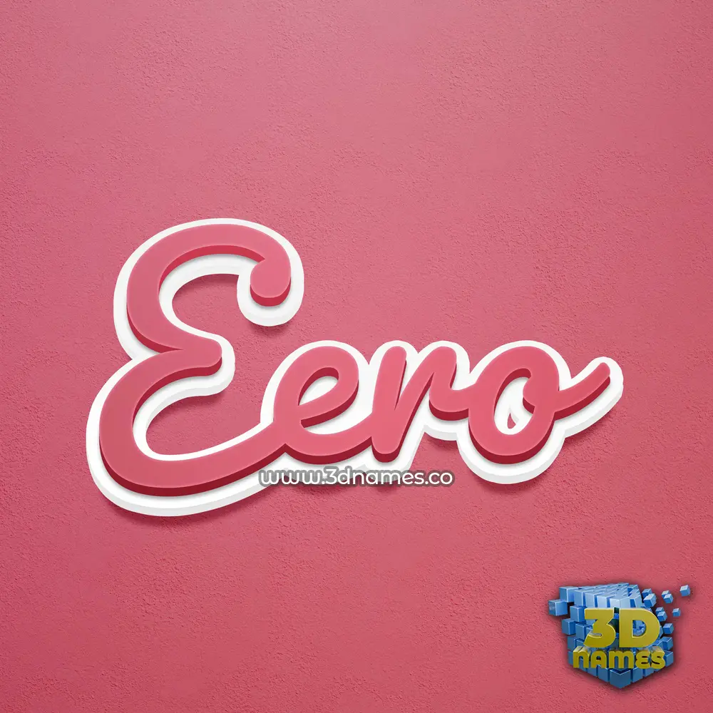 eero in Red Scribble style - 3D name wallpaper