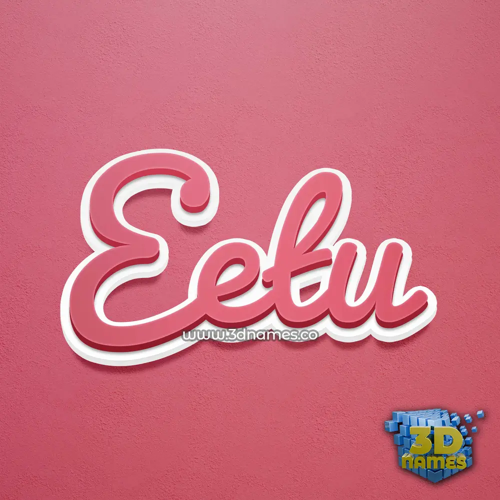 eetu in Red Scribble style - 3D name wallpaper