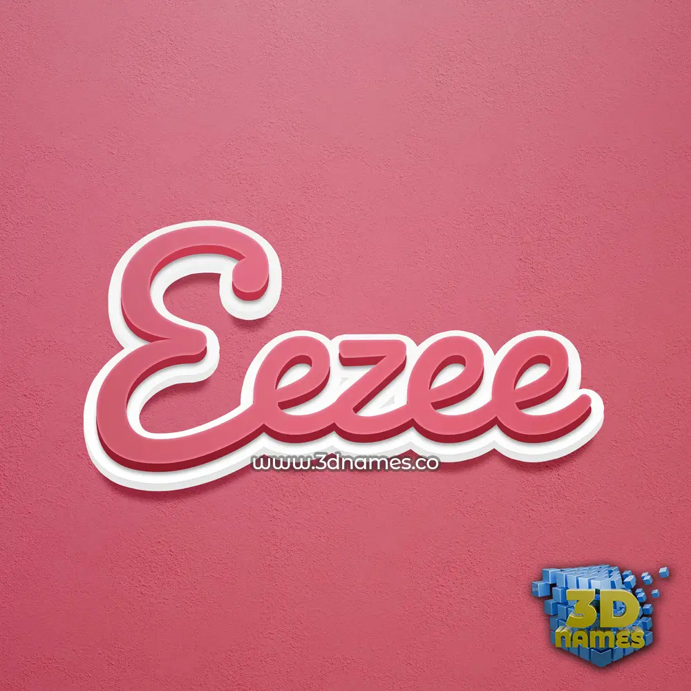 eezee in Red Scribble style - 3D name wallpaper