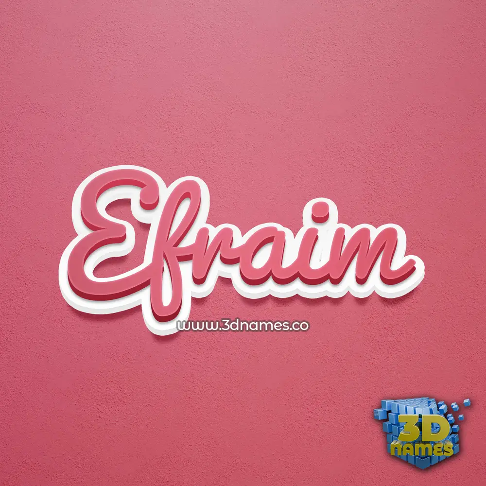 efraim in Red Scribble style - 3D name wallpaper