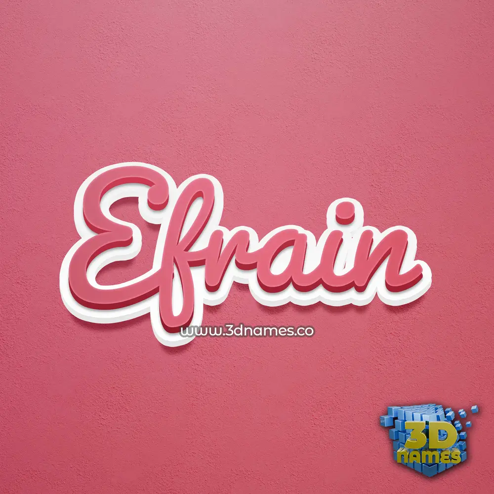 efrain in Red Scribble style - 3D name wallpaper