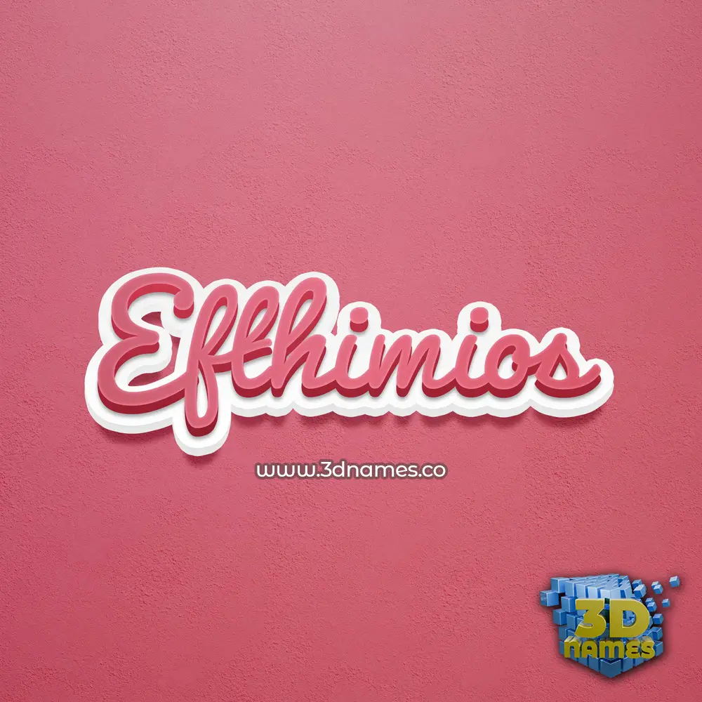 efthimios in Red Scribble style - 3D name wallpaper