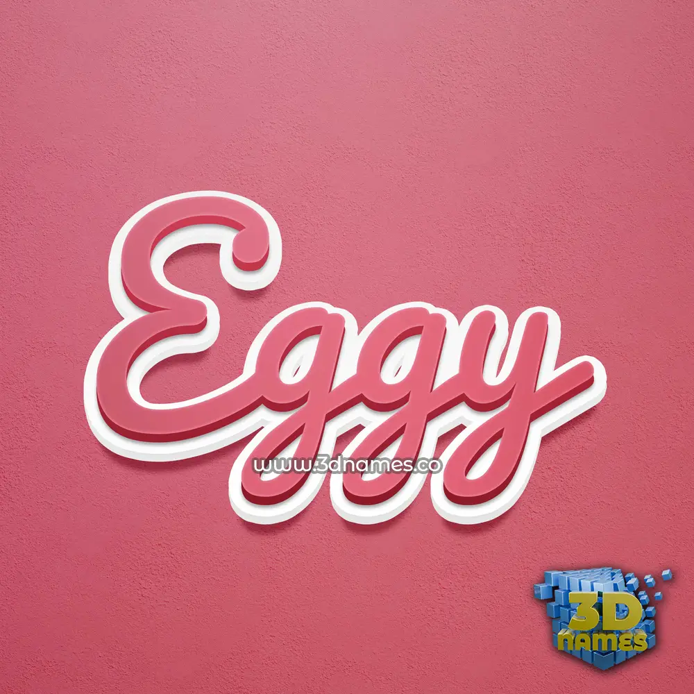 eggy in Red Scribble style - 3D name wallpaper