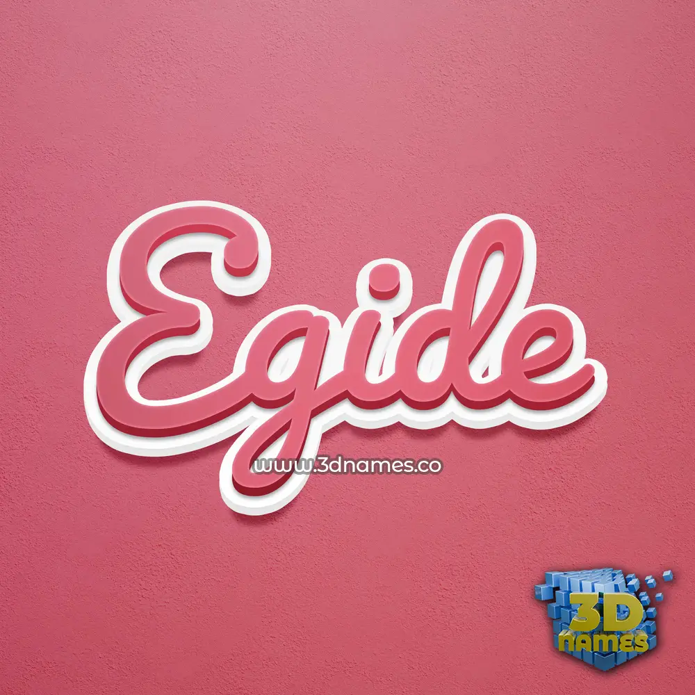 egide in Red Scribble style - 3D name wallpaper