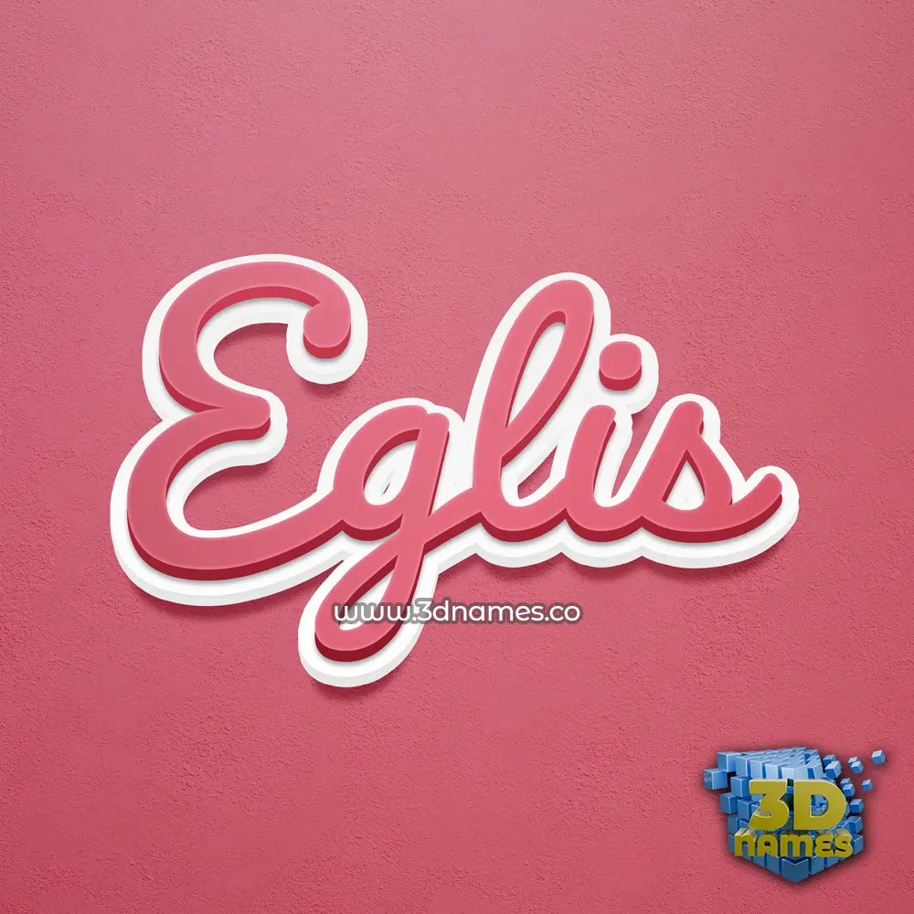 eglis in Red Scribble style - 3D name wallpaper
