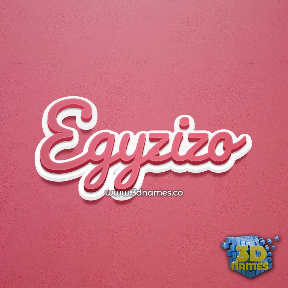 egyzizo in Red Scribble style - 3D name wallpaper