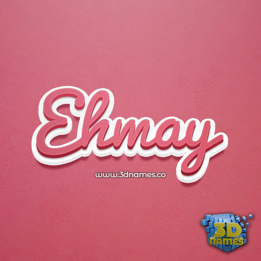 ehmay in Red Scribble style - 3D name wallpaper