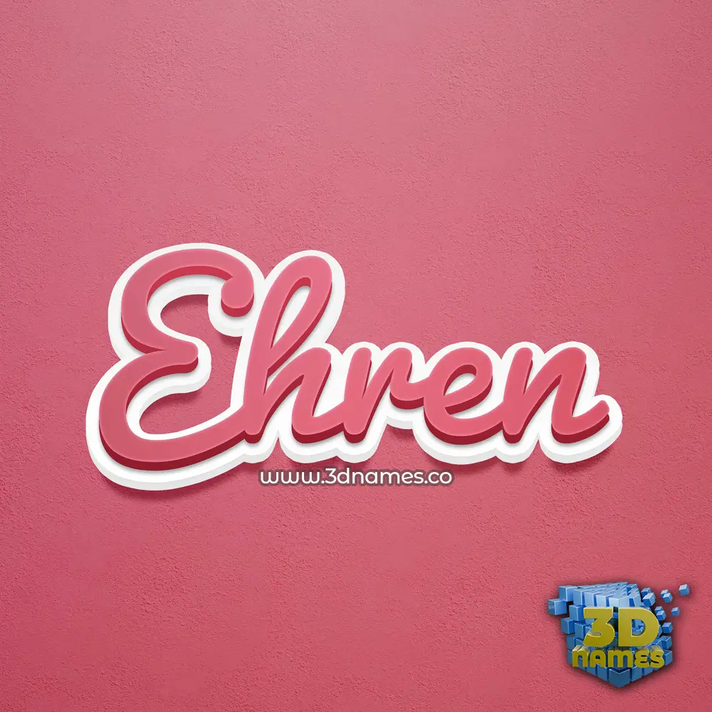 ehren in Red Scribble style - 3D name wallpaper