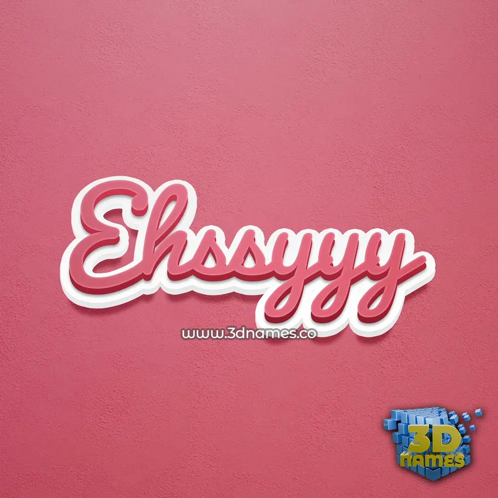 ehssyyy in Red Scribble style - 3D name wallpaper