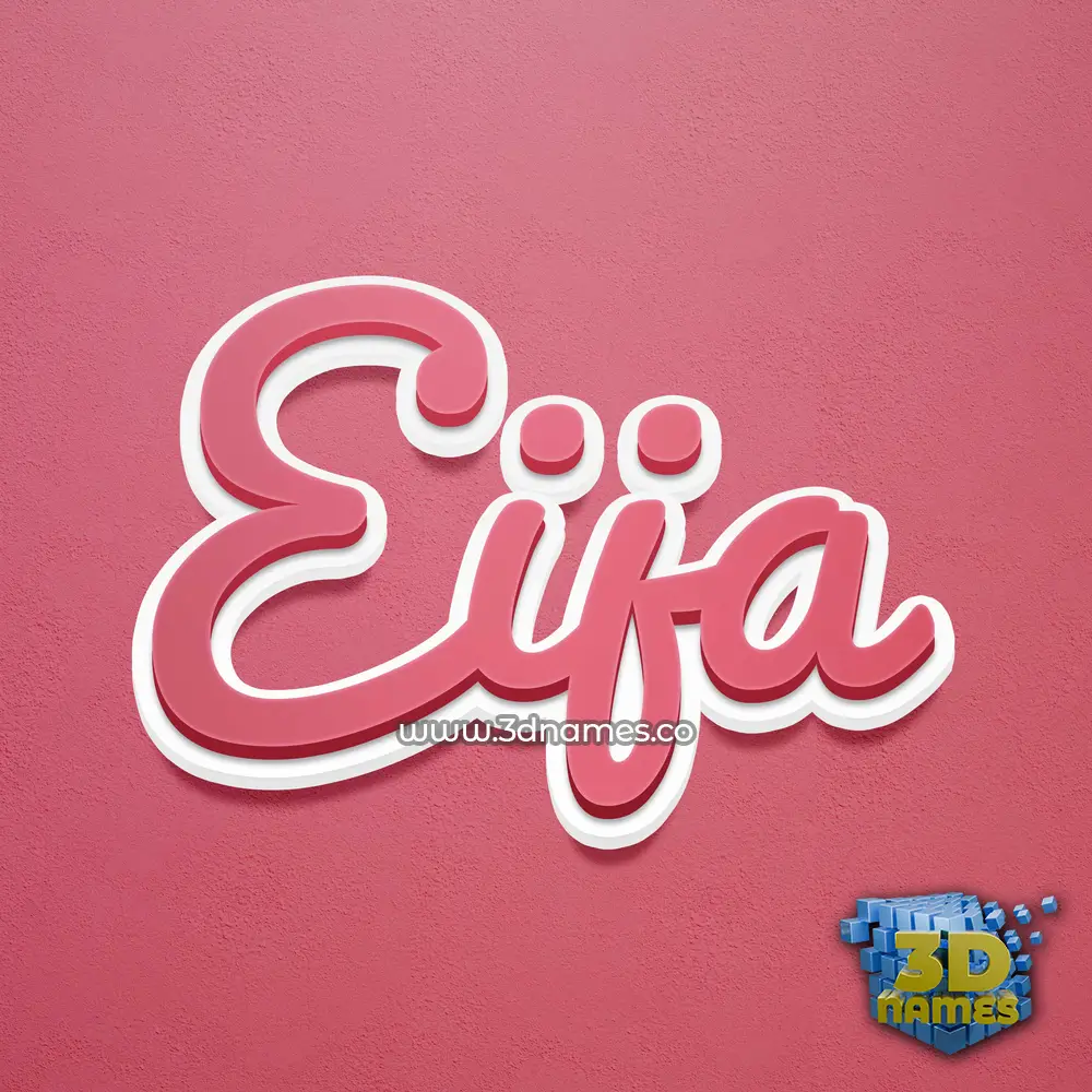 eija in Red Scribble style - 3D name wallpaper