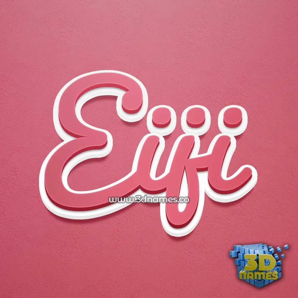eiji in Red Scribble style - 3D name wallpaper