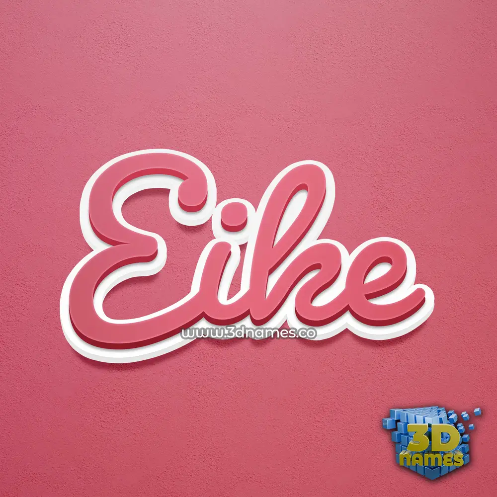 eike in Red Scribble style - 3D name wallpaper