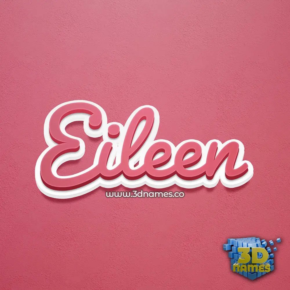 eileen in Red Scribble style - 3D name wallpaper
