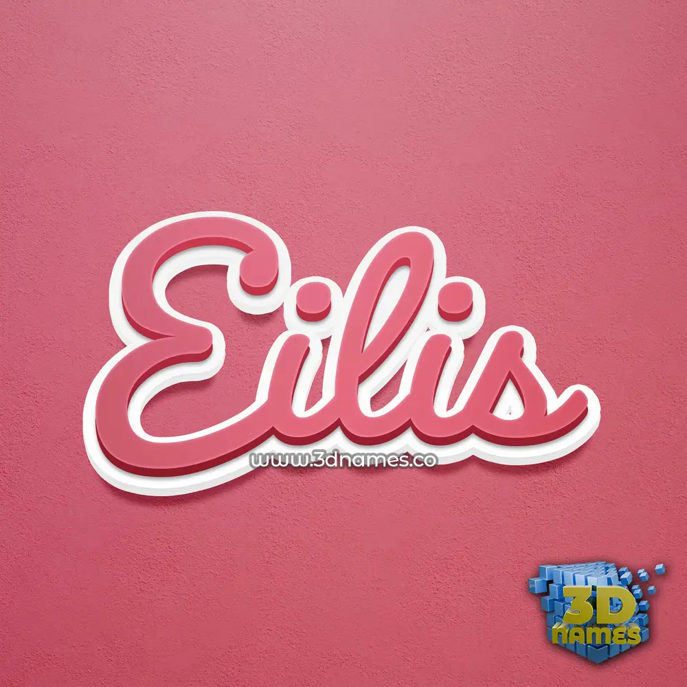 eilis in Red Scribble style - 3D name wallpaper