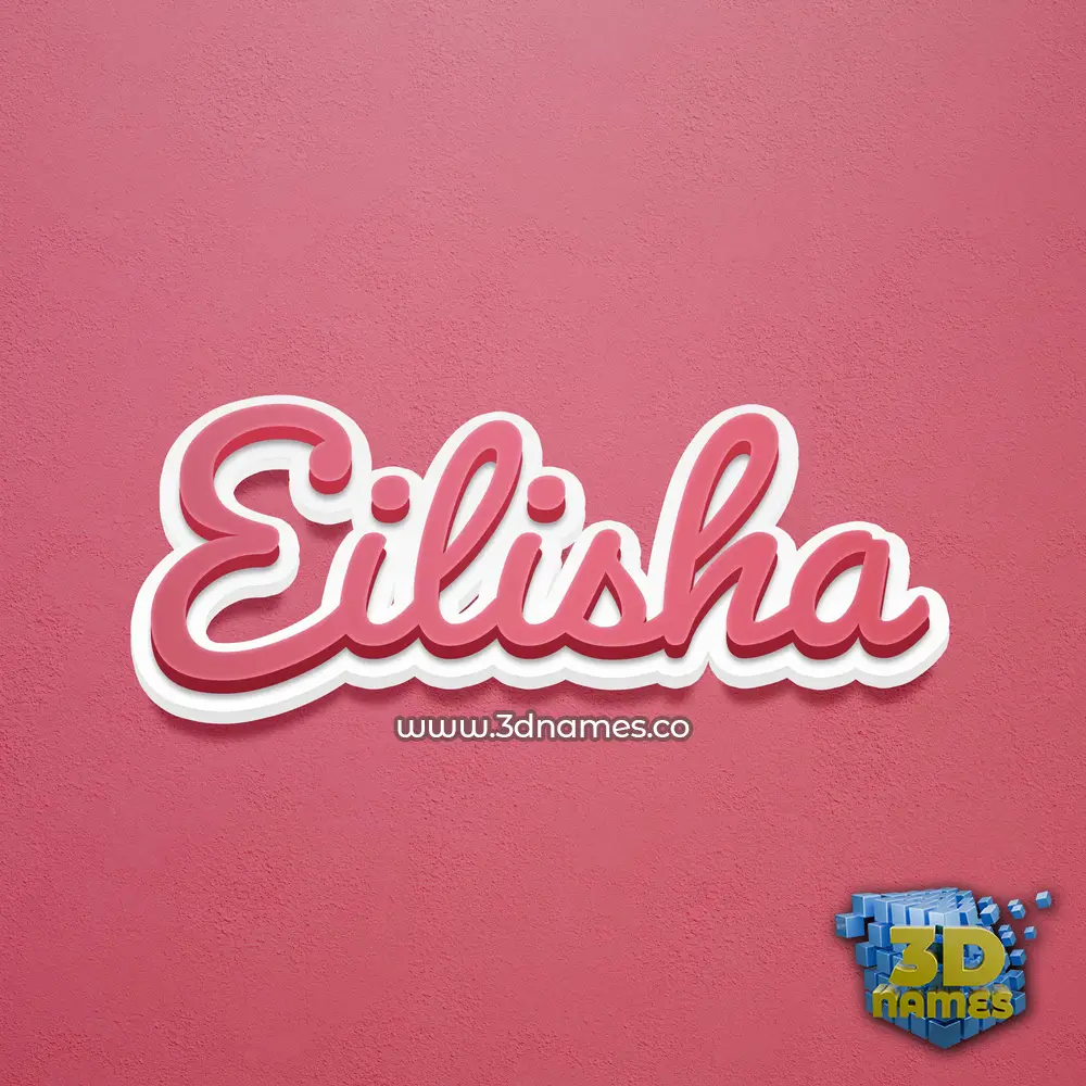 eilisha in Red Scribble style - 3D name wallpaper