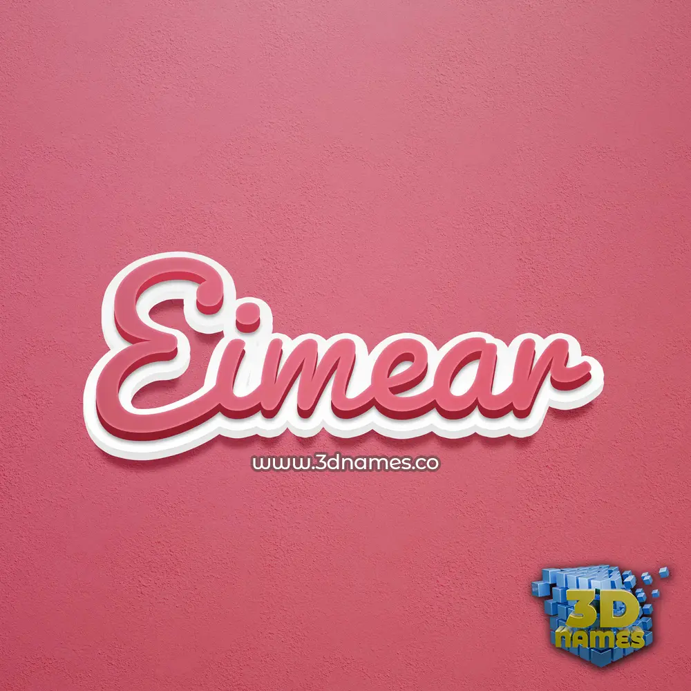 eimear in Red Scribble style - 3D name wallpaper