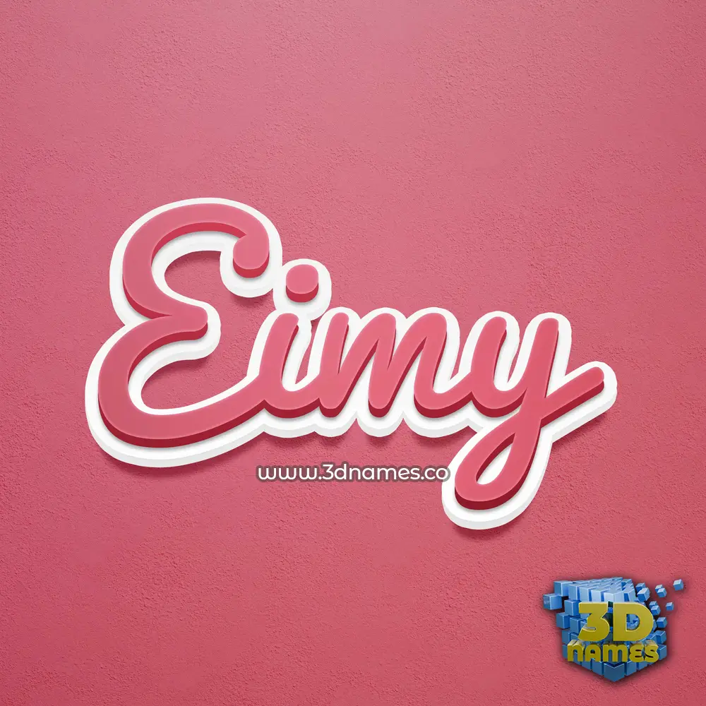 eimy in Red Scribble style - 3D name wallpaper