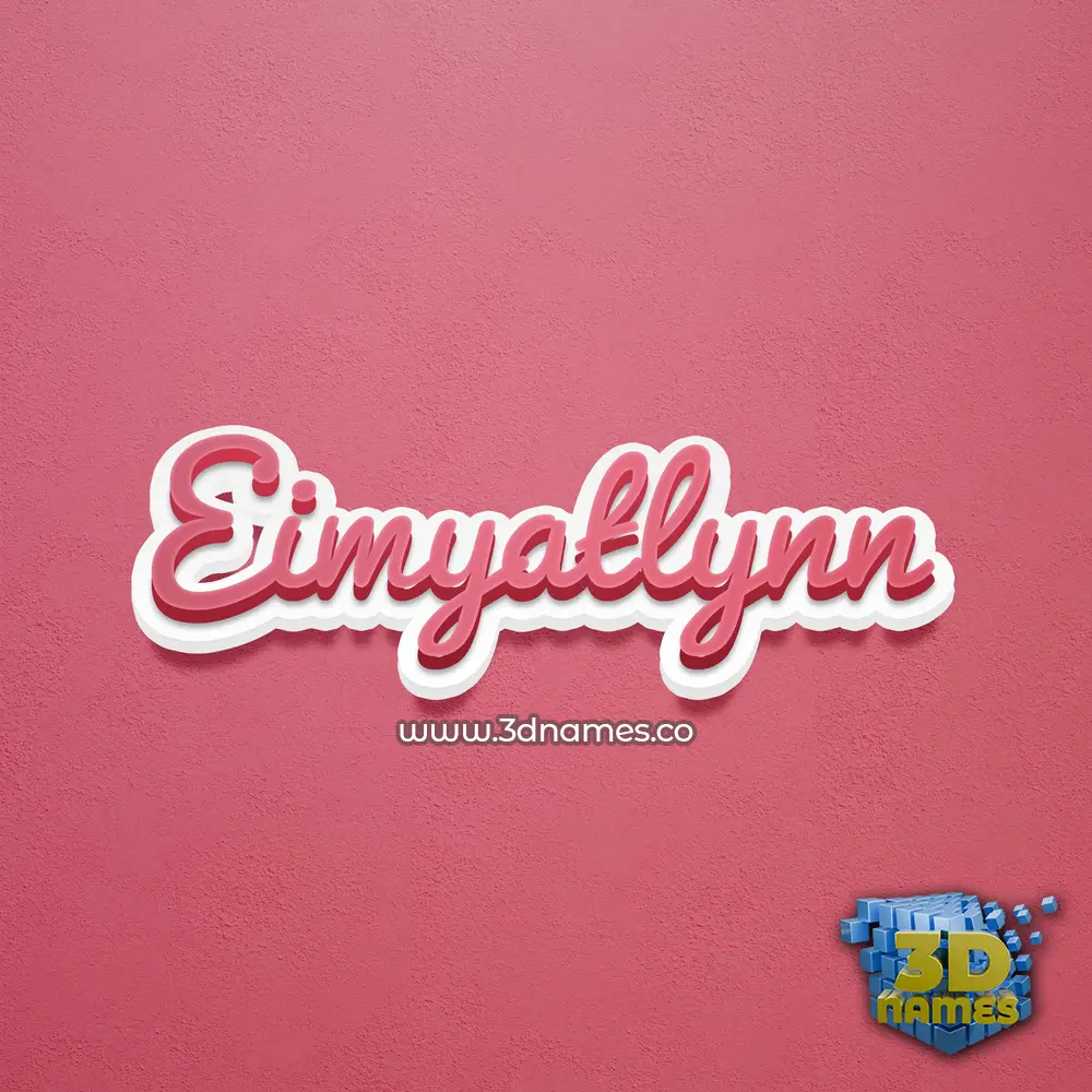 eimyatlynn in Red Scribble style - 3D name wallpaper