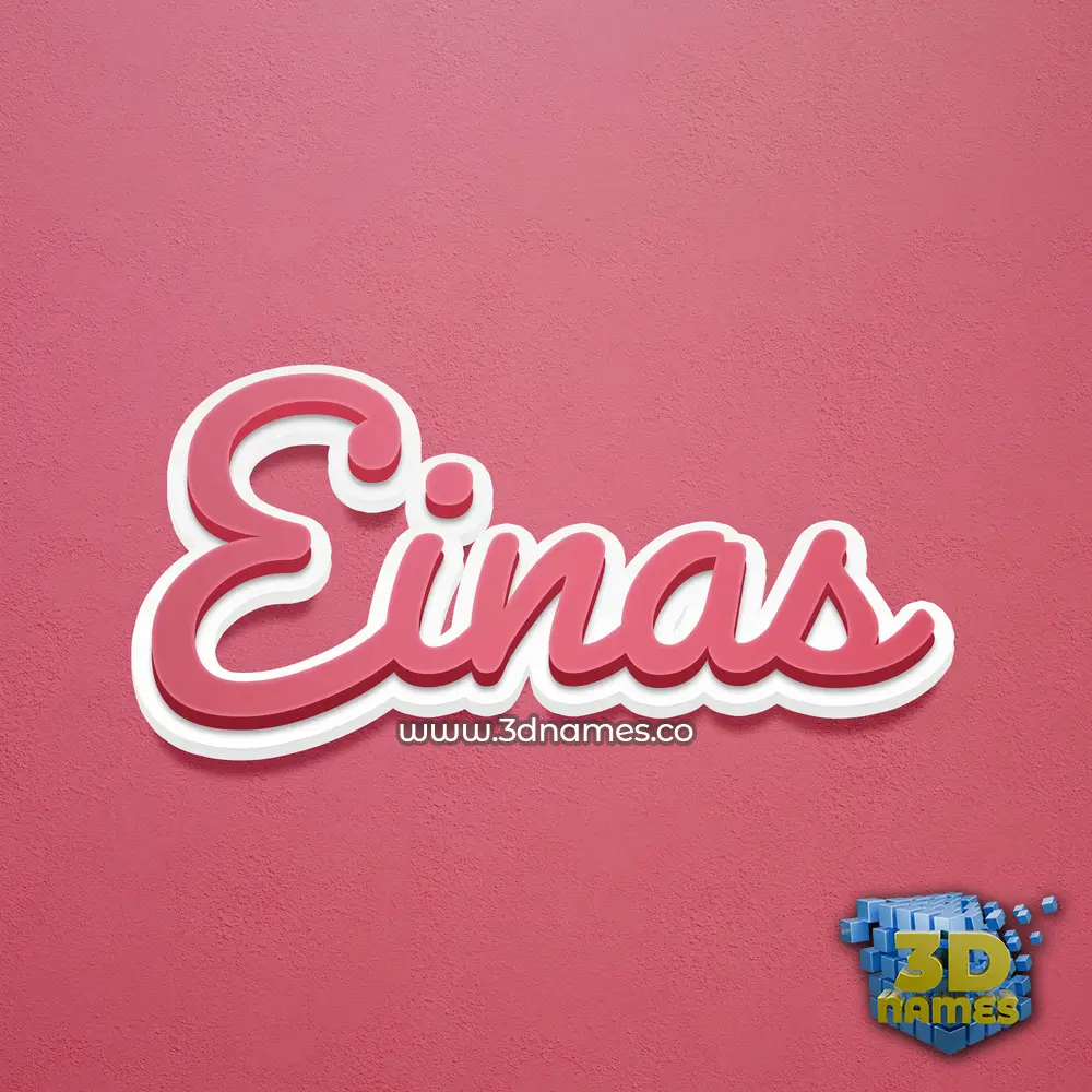 einas in Red Scribble style - 3D name wallpaper